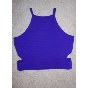 Bebe Size Small Royal Blue Crop Top